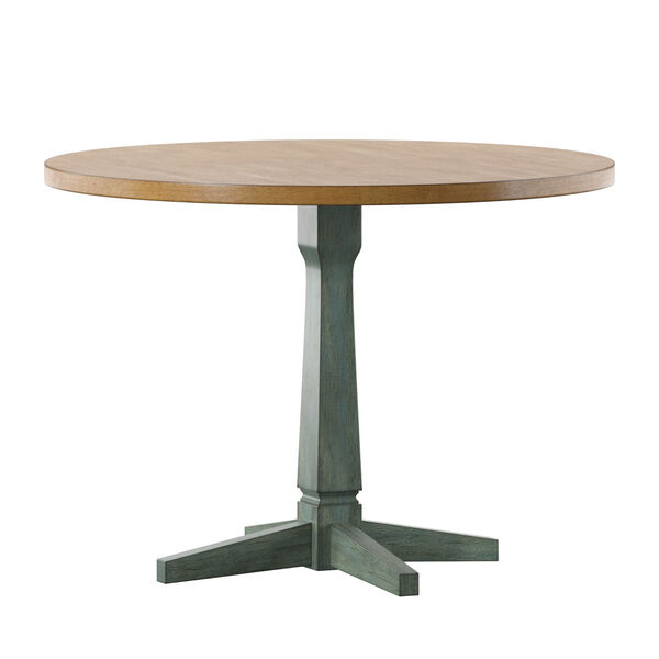 Anna Green Round Two-Tone Dining Table, image 1
